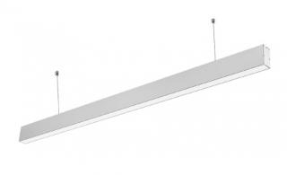 Strieborné lineárne závesné LED svietidlo 40W Premium