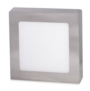 Strieborný prisadený LED panel hranatý 170 x 170mm 12W Denná biela