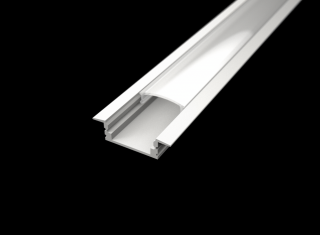 Vstavaný profil pre LED pásiky V1 biely Profil bez difuzoru (krytu) 1m