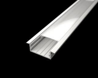 Vstavaný profil pre LED pásiky V4 biely Profil bez difuzoru (krytu) 1m