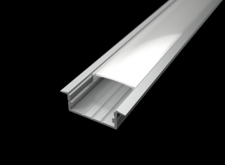 Vstavaný profil pre LED pásiky V4 Profil + Nacvakávacie opálový kryt 1m