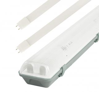 Žiarivkové teleso 60cm + 2x LED trubice 9W Economy Studená biela