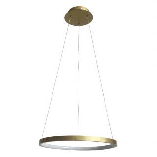 Zlaté LED závesné svietidlo Lune okrúhly 40cm 25W