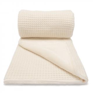 Teplá pletená deka - WINTER Farba: Béžová