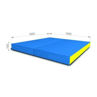 Gymnastický dvojdielny matrac Kometa 100x100x10 Farba: Modrá