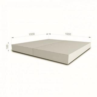 Gymnastický dvojdielny matrac Kometa 100x100x10 Farba: Sivá
