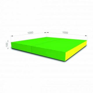 Gymnastický dvojdielny matrac Kometa 100x100x10 Farba: Zelená
