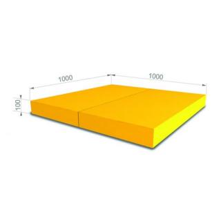 Gymnastický dvojdielny matrac Kometa 100x100x10 Farba: Žltá