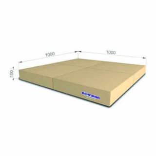 Gymnastický štvordielny matrac Kometa 100x100x10 Farba: Béžová