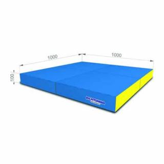 Gymnastický štvordielny matrac Kometa 100x100x10 Farba: Modrá
