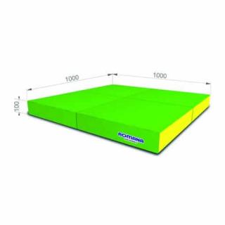 Gymnastický štvordielny matrac Kometa 100x100x10 Farba: Zelená