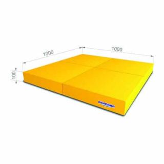Gymnastický štvordielny matrac Kometa 100x100x10 Farba: Žltá