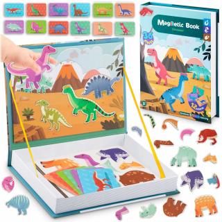 Magnetická kniha Puzzle Dinosaury RK-770