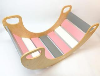 Montessori hojdačka multicolor Sunny Farba: Sivo ružová