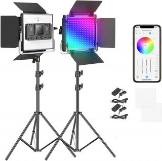 Profesionálne RGB LED video svetlo - 360°, CRI 98+