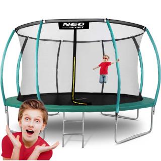 Profilovaná záhradná trampolína s vnútornou sieťou Neo-Sport 14ft/435cm