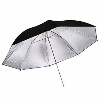 Reflexný dáždnik strieborno/čierny 110cm