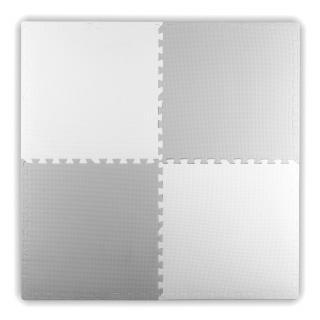 Veľká penová podložka, puzzle 4 ks biela a sivá