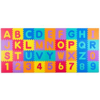 Veľká penová podložka puzzle - farebné písmená 36 ks
