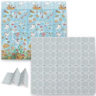 Vzdelávacia skladacia penová podložka 200 x 180 x 1 cm Nukido NK-340 ocean
