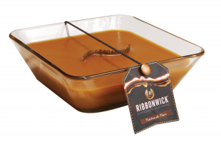 RibbonWick sviečka v skle Patchouli Noir Doba horenia: 35-40 hodín, Hmotnosť: 377 g, Rozmery: 160x160 mm