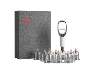 Hwato Deluxe Cupping Set, sada na bankovanie, 12 ks
