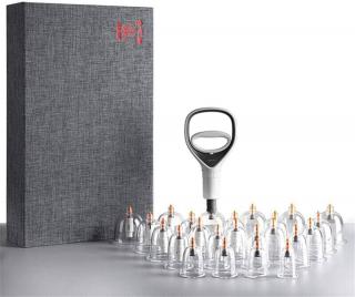 Hwato Deluxe Cupping Set, sada na bankovanie, 24 ks