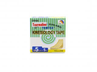 Temtex kinesio tape Tourmaline, žltá tejpovacia páska 5cm x 5m