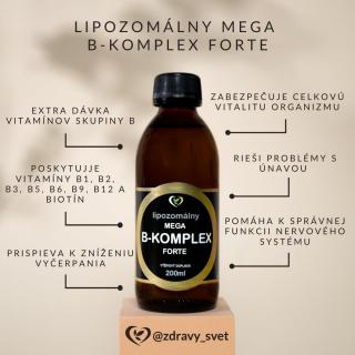 Lipozomálny vitamín mega B-complex forte Obsah: 200 ml