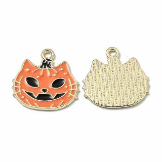 Halloween usmiata tekvica s očami roztomilej mačičky