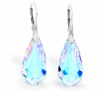 Strieborné dámske náušnice slzy Exclusive, Crystal Aurore Boreale, pre dievčatá pre ženy  Ag 925/1000
