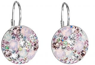 Strieborné dámske visiace náušnice vykladané krištálikmi Swarovski Crystals magic rose pre dievčatá pre ženy  Ag 925/1000