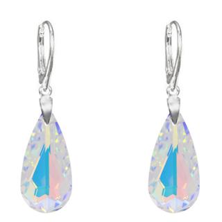 Strieborné náušnice slzy Exclusive, Crystal Aurore Boreale, pre dievčatá pre ženy  Ag 925/1000