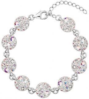 Strieborný dámsky náramok so Swarovski Crystals Aurore Boreale  Ag 925/1000