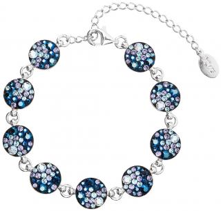 Strieborný dámsky náramok so Swarovski Crystals blue style  Ag 925/1000