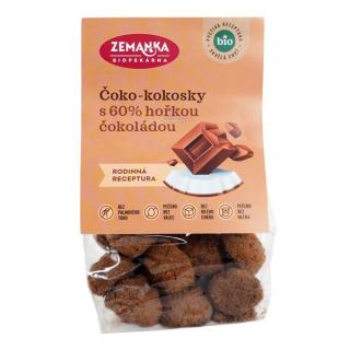 BIO čoko-kokosky so 60% horkou čokoládou ZEMANKA 100g