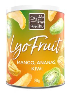 FARMLAND Exotický mix Lyofruit - mango, ananás a kiwi 80g