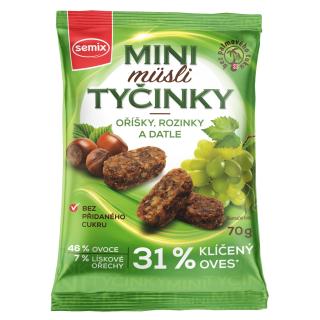 SEMIX Mini müsli tyčinky s orechmi 70g