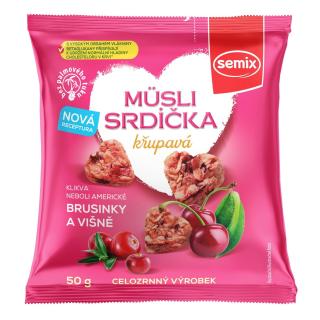 SEMIX Müsli srdiečka brusnica a višňa 50g