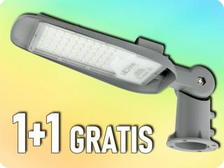 100W LED verejné osvetlenie s nastaviteľným adaptérom, 10000lm, 100lm/W, 75°, IP65, IK08, 6kV, 4000K, 1+1 ZADARMO!  [201071]