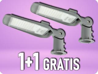 150W LED verejné osvetlenie s nastaviteľným adaptérom, 15000lm, 100lm/W, 75°, IP65, IK08, 6kV, 4000K, 1+1 ZADARMO! [201088]