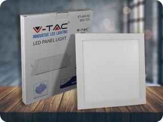 24W LED vstavaný panel s napájacím zdrojom, štvorcový (2000Lm), SAMSUNG chip Denná biela
