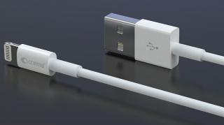 Comma kábel MFi USB - Lightning, 2.4A, 1m, biely [GSM177521]