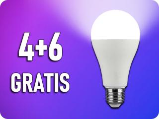 E27 LED žiarovka 15W, 1521LM, A65, 4+6 zadarmo! Denná biela