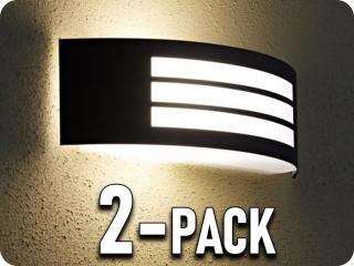 E27 Nástenná lampa, nerezová oceľ, IP44, biela/2-PACK!