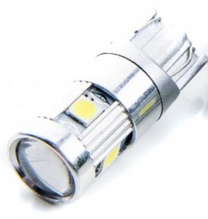 Einparts LED auto žiarovka W5W, T10, 5SMD 3030, CANBUS, 9-16V, 6000K, balenie 2ks [EPL199]