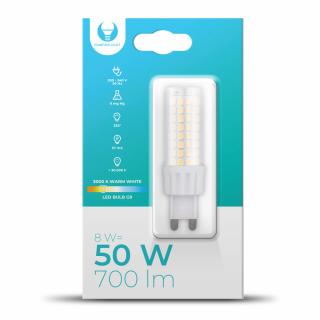 G9 LED žiarovka, 8W, 700LM, 330° Denná biela