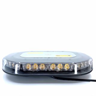 LED CREE výstražný maják, 95W, 12-24V oranžový, magnet, IP67 [BLK0004]