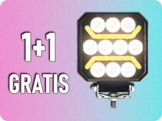 LED pracovné svetlo 15W, 1500lm + LED pás oranžový, 12/24V, IP67, 1+1 zadarmo!  [L0185]