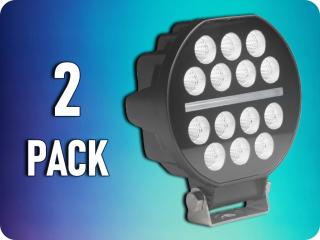 LED pracovné svetlo + LED pás, 18W+1,6W, 1300lm, 16xLED, 12/24V, IP67/2-PACK! [L0182]